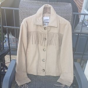 RSQ Tan Fringe Shacket